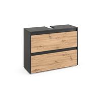 Vicco Mobile sottolavabo per bagno Majest, Artigiano, 80.1 x 62 cm | con 2 cassetti, per il montaggio sotto il lavandino per l'organizzazione del bagno