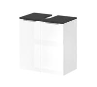 Vicco Mobile sottolavabo per bagno Otis, Bianco lucido/Antracite, 58 x 60 cm