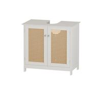 Vicco mobile sottolavabo per bagno Rosario, Bianco, 60 x 58 cm con 2 porte