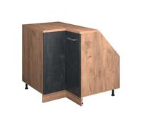 Vicco Mobile sottotetto Mobile angolare Rion, Calce nera, 75.6 x 81.6 cm con 1 porta, carcassa dell’armadio profondità 60 cm, adatto per il salvaspazio sotto tetti spioventi