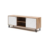 Vicco mobile tv Nizza, Rovere artigianale/Bianco, 150 x 55.2 cm