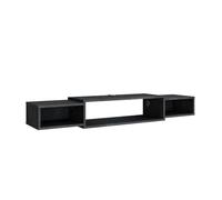 Vicco mobile tv Nordic, Calcestruzzo nero, 139.7 x 20.3 cm con scaffali aperti
