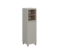 Vicco mobiletto bagno Elnor, Grigio, 30 x 105.2 cm | con cesto portabiancheria pieghevole, per la conservazione di tessili da bagno e combinabile con Elnor