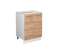 Vicco Mobiletto base cucina Fame-Line, Quercia dorata, 60 cm senza piano di lavoro, per la combinazione con altri moduli della serie Fame-Line