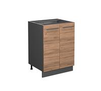Vicco Mobiletto base cucina Fame-Line, Quercia dorata/Antracite, 60 cm senza piano di lavoro
