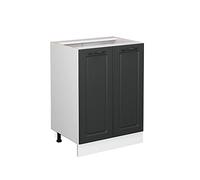 Vicco Mobiletto base cucina R-line, Antracite casa di campagna/Bianco, 60 cm senza piano di lavoro
