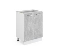 Vicco Mobiletto base cucina R-Line, Calcestruzzo, 60 cm senza piano di lavoro, per la libera combinazione all'interno di sistemi cucina modulari