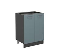 Vicco Mobiletto base cucina R-Line, Grigio-blu, 60 cm senza piano di lavoro, per la libera combinazione all'interno di sistemi cucina modulari