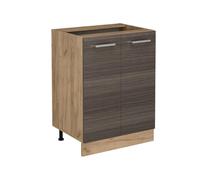 Vicco Mobiletto base cucina R-Line, Grigio nobile, 60 cm senza piano di lavoro, per la libera combinazione all'interno di sistemi cucina modulari