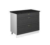 Vicco Mobiletto base per cucina Fame-Line Antracite country/Bianco 100 cm