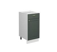 Vicco Mobiletto base per cucina Fame-Line, Verde-oro country, 40 cm | Frontale in MDF · Senza piano di lavoro · Piedini regolabili in altezza · Maniglie in metallo · Chiusura ammortizzata
