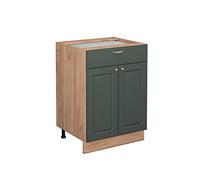 Vicco Mobiletto base per cucina Fame-Line, Verde-oro country, 60 cm