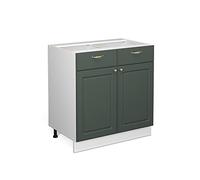 Vicco Mobiletto base per cucina Fame-Line, Verde-oro country, 80 cm
