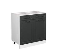 Vicco Mobiletto base per cucina R-Line, Antracite casa di campagna, 80 cm senza piano di lavoro, per la libera combinazione all'interno di sistemi cucina modulari