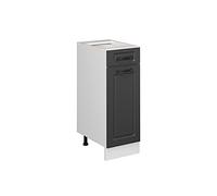 Vicco mobiletto base per cucina R-line, Antracite casa di campagna/Bianco, 30 cm senza piano di lavoro