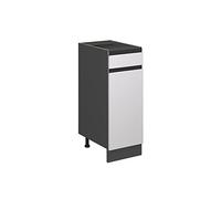Vicco Mobiletto base per cucina R-Line, Bianco, 30 cm Forma a J, senza piano di lavoro, per la libera combinazione all'interno di sistemi cucina modulari