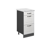 Vicco Mobiletto base per cucina R-Line, Bianco country, 40 cm