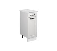 Vicco Mobiletto base per cucina R-Line, Bianco rustico, 30 cm PL Marmo, per la libera combinazione all'interno di sistemi cucina modulari