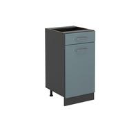 Vicco Mobiletto base per cucina R-Line, Grigio-blu, 40 cm senza piano di lavoro, per la libera combinazione all'interno di sistemi cucina modulari