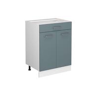 Vicco Mobiletto base per cucina R-Line, Grigio-blu, 60 cm con cassetto, senza piano di lavoro, per la libera combinazione all'interno di sistemi cucina modulari