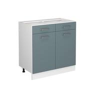 Vicco Mobiletto base per cucina R-Line, Grigio-blu, 80 cm, senza piano di lavoro