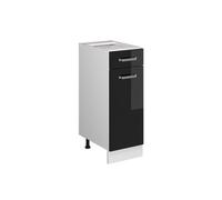 Vicco Mobiletto base per cucina R-Line, Nero lucido, 30 cm senza piano di lavoro, per la libera combinazione all'interno di sistemi cucina modulari