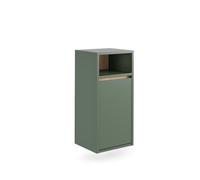 Vicco Mobiletto da bagno Viola, Verde/Artigianale, 38 x 80 cm con cesto portabiancheria, con cesto della biancheria estraibile per la conservazione