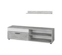 Vicco Mobiletto e scaffale Berno, Cemento/Bianco,