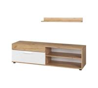 Vicco Mobiletto e scaffale Berno, Rovere dorato/bianco,