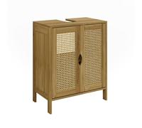 Vicco Mobiletto per lavabo Liora, Bambù, 48 x 60 cm, per la conservazione di articoli da bagno e asciugamani