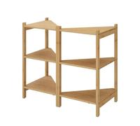 Vicco Mobiletto per lavabo Zeno, Bambù, 68 x 60.5 cm Set di 2, per la conservazione di accessori da bagno sotto il lavandino