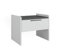 Vicco Panca per la sala da pranzo Roman, Bianco/antracite, 53.5 x 41.1 cm con 1 cassetto
