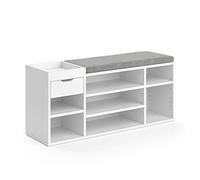 Vicco Panca scarpiera da ingresso Eleon, Bianco, 101.1 x 45 cm, utilizzabile per riporre le scarpe e come seduta