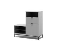 Vicco Panca scarpiera da ingresso Eliza, Grigio, 100 x 98.5 cm con anta e cassetto