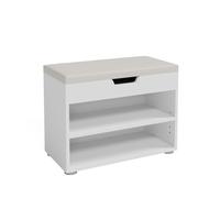 Vicco Panca scarpiera da ingresso Rolfe, Bianco, 60 x 45 cm