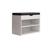 Vicco Panca scarpiera da ingresso Titus, Bianco, 60 x 45 cm