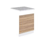 Vicco Pannello frontale R-Line, Sonoma, 60 cm, PL Marmo, per la libera combinazione all'interno di sistemi cucina modulari