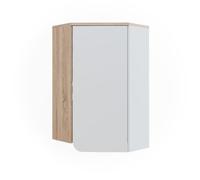 Vicco Pensile angolare Karen, Sonoma/Bianco, 42.4 x 75 cm | per montaggio a parete e combinabile con altri moduli Karen