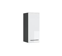 Vicco Pensile da cucina Fame-Line, Bianco lucido, 30 cm | Frontale in MDF · Chiusura ammortizzata · 2 Ripiani · Maniglie in metallo · ✓ Spazio pratico