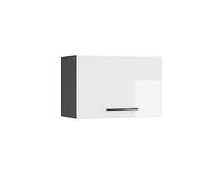 Vicco pensile da cucina Fame-Line, Bianco lucido/Antracite, 60 cm Piatto