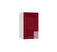 Vicco pensile da cucina Fame-Line, Rosso bordeaux lucido/Bianco, 45 cm