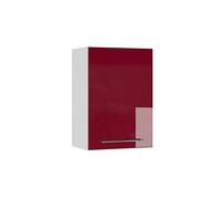 Vicco pensile da cucina Fame-Line, Rosso bordeaux lucido/Bianco, 50 cm