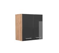 Vicco Pensile da cucina R-Line, Antracite lucido, 60 cm, per la libera combinazione all'interno di sistemi cucina modulari