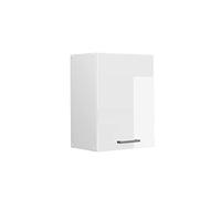 Vicco pensile da cucina R-line, Bianco lucido/Bianco, 45 cm
