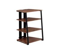 Vicco Ripiano portaoggetti Tonar, Rovere rustico/nero, 61 x 78 cm | 4 ripiani aperti, adatto per la conservazione di dispositivi Hi-Fi e apparecchi multimediali