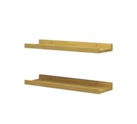 Vicco Scaffale a muro Linus, Legno naturale, 50 x 4 cm Set di 2, per montaggio a parete per superfici di appoggio flessibili negli ambienti domestici