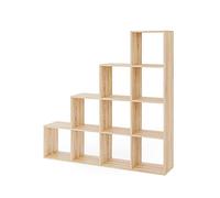Vicco Scaffale a scale, Sonoma, 142.5 x 140 cm, utilizzabile come divisorio per ambienti con struttura a scala