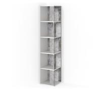 Vicco Scaffale angolare Lio, Calcestruzzo, 33.3 x 162.2 cm, per riporre libri e decorazioni negli angoli della stanza