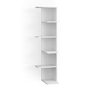 Vicco Scaffale angolare Tera, Bianco, 37 x 140.1 cm, utilizzabile per riporre libri e oggetti decorativi