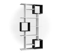 Vicco Scaffale Cube, Bianco/antracite, 92 x 187.7 cm, per una suddivisione flessibile degli spazi e una conservazione aperta